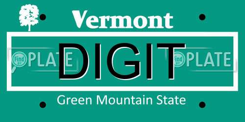 DIGIT Vermont License Plate