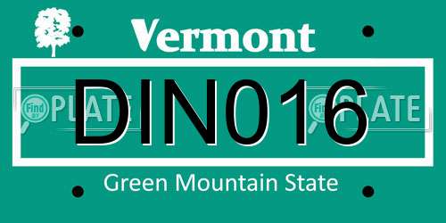 DIN016 Vermont License Plate