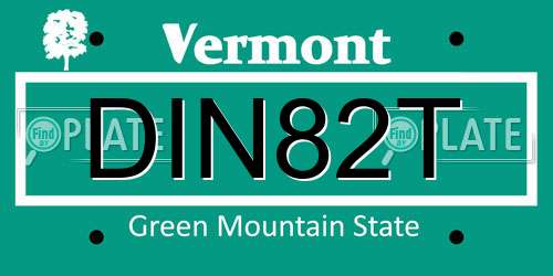DIN82T Vermont License Plate