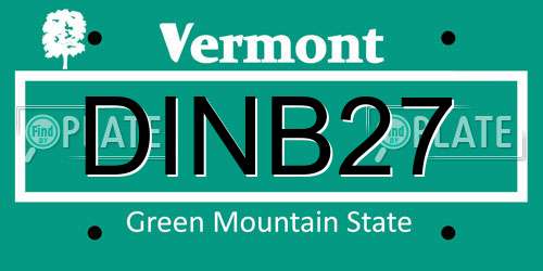 DINB27 Vermont License Plate
