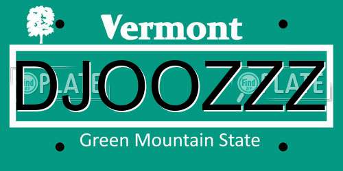 DJOOZZZ Vermont License Plate