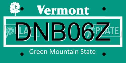DNB06Z Vermont License Plate