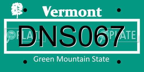 DNS067 Vermont License Plate