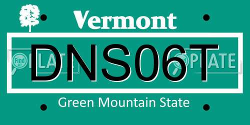 DNS06T Vermont License Plate
