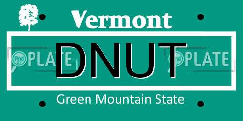 DNUT Vermont License Plate