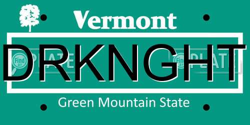 DRKNGHT Vermont License Plate