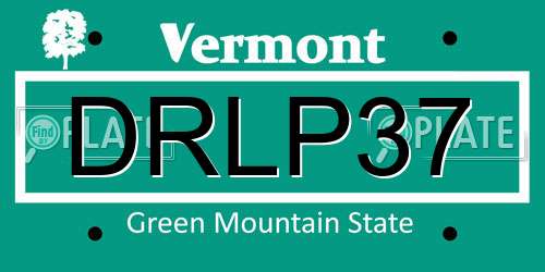 DRLP37 Vermont License Plate