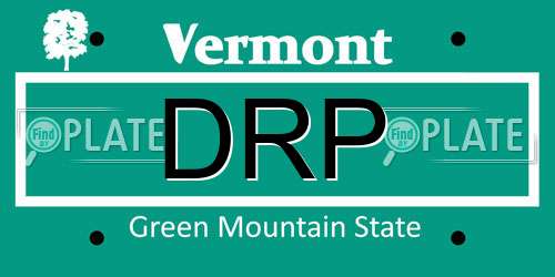 DRP Vermont License Plate