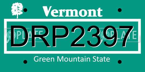 DRP2397 Vermont License Plate