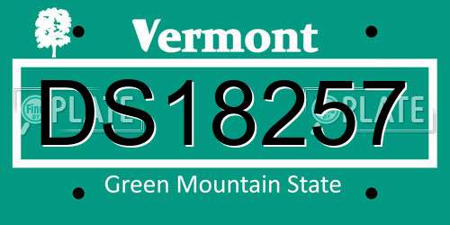 DS18257 Vermont License Plate