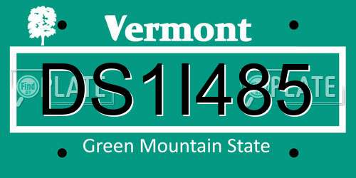 DS1I485 Vermont License Plate