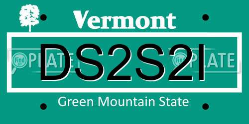 DS2S2I Vermont License Plate