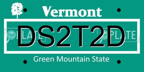 DS2T2D Vermont License Plate