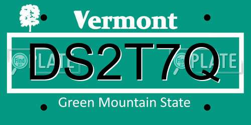 DS2T7Q Vermont License Plate