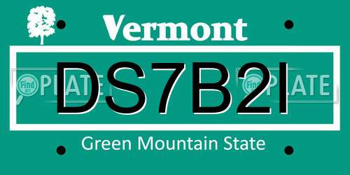 DS7B2I Vermont License Plate
