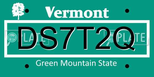 DS7T2Q Vermont License Plate