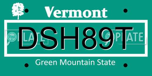 DSH89T Vermont License Plate
