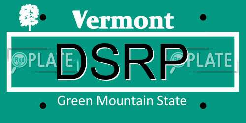 DSRP Vermont License Plate