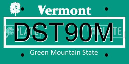 DST90M Vermont License Plate