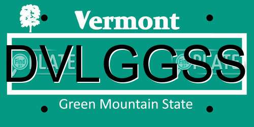 DVLGGSS Vermont License Plate