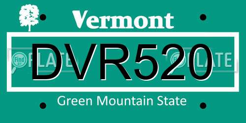 DVR520 Vermont License Plate