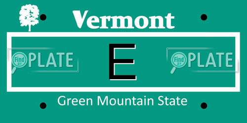 E Vermont License Plate