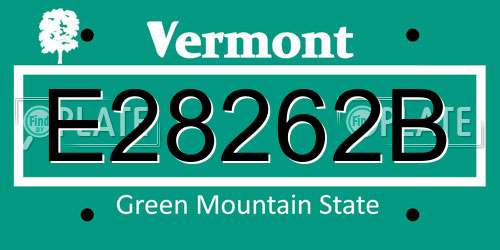 E28262B Vermont License Plate