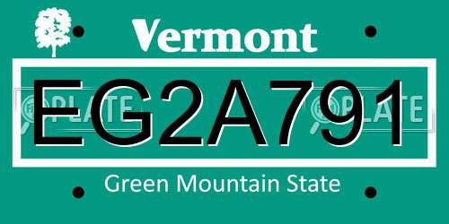 EG2A791 Vermont License Plate