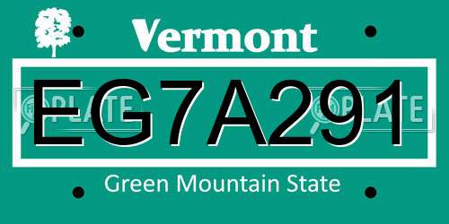 EG7A291 Vermont License Plate