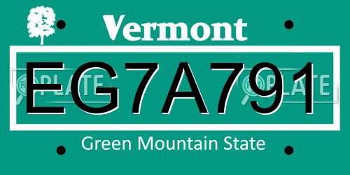 EG7A791 Vermont License Plate