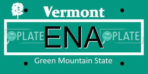 ENA Vermont License Plate