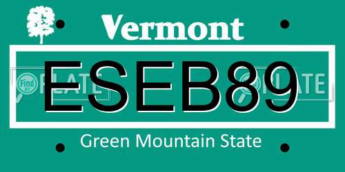 ESEB89 Vermont License Plate