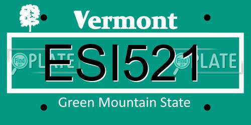 ESI521 Vermont License Plate