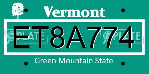 ET8A774 Vermont License Plate