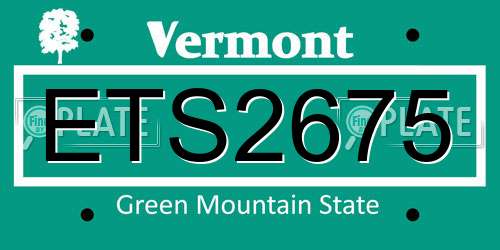 ETS2675 Vermont License Plate