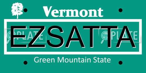 EZSATTA Vermont License Plate