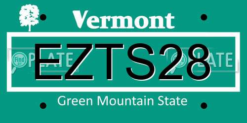 EZTS28 Vermont License Plate