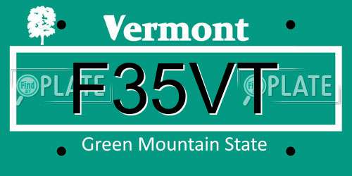 F35VT Vermont License Plate