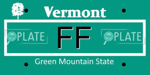 FF Vermont License Plate