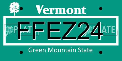 FFEZ24 Vermont License Plate