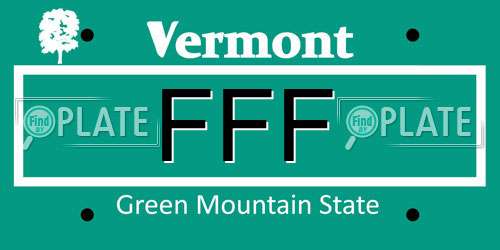 FFF Vermont License Plate