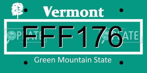 FFF176 Vermont License Plate