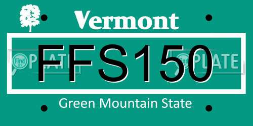 FFS150 Vermont License Plate