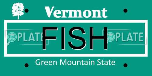 FISH Vermont License Plate