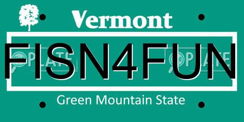 FISN4FUN Vermont License Plate