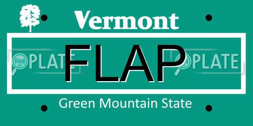 FLAP Vermont License Plate