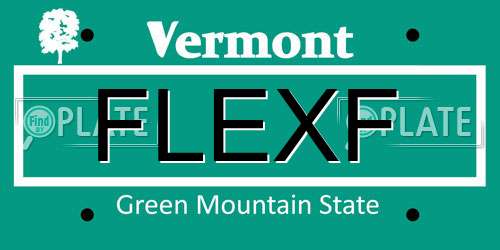 FLEXF Vermont License Plate