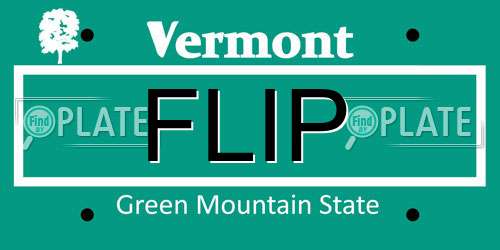 FLIP Vermont License Plate