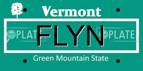 FLYN Vermont License Plate