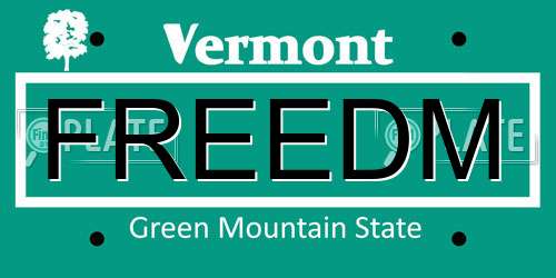 FREEDM Vermont License Plate